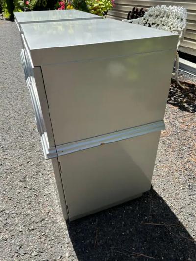 James Mont Stunning Pair Signed James Mont Silvered Night Stands Mid Century Modern