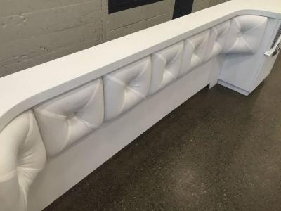 James Mont Style 1940s Headboard with Integrated Nightstands