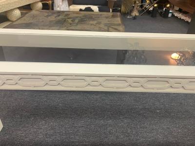 James Mont WHITE CHINOISERIE STYLE CONSOLE TABLE IN THE MANNER OF JAMES MONT