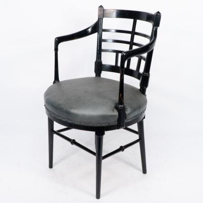 James Plucknett Aesthetic Movement Jacobean Or Old English Armchair after a Design by E W Godwin