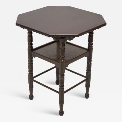 James Plucknett Bruce Talbert Style of a Fine Aesthetic Movement Walnut Two Tier Side Table