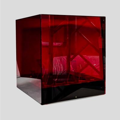 James Rivi re Cubo Di Teo Space Age Red Kinetic Lamp By James Riviere