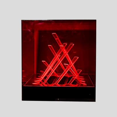 James Rivi re Cubo Di Teo Space Age Red Kinetic Lamp By James Riviere