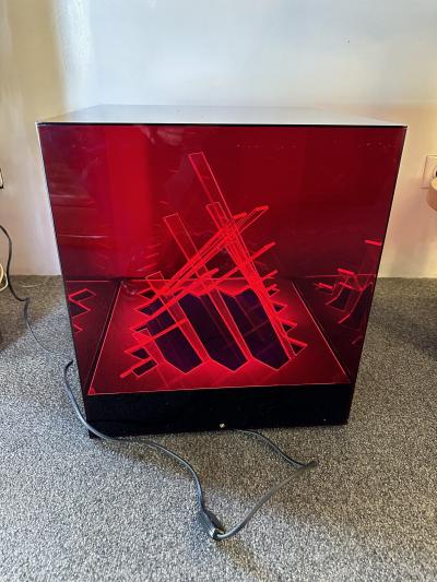 James Rivi re Lamp Sculpture Cinetic Cubo Di Teo Plexiglass by James Riviere Italy 1970s