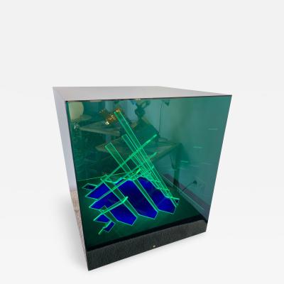 James Rivi re Lamp Sculpture Cinetic Cubo di Teo Plexiglass by James Riviere Italy 1970s