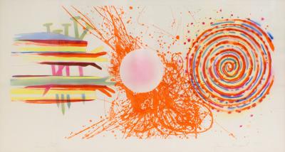 James Rosenquist James Rosenquist Vibrant Etching Rouge Pad 1978 Signed and Numbered 