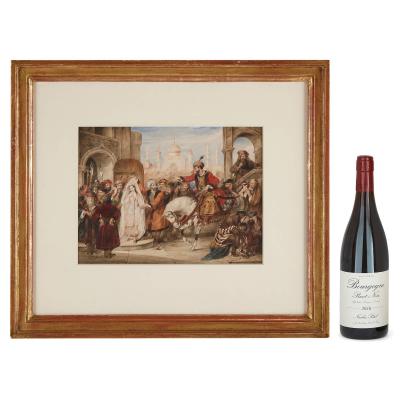James Stephanoff Orientalist watercolour by Stephanoff of a Middle Eastern scene