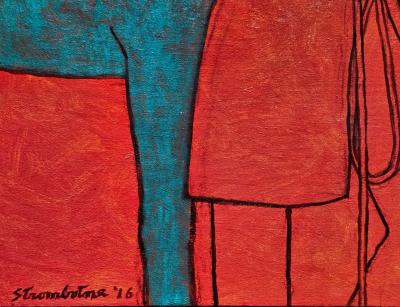 James Strombotne James Strombotne painting Horsewoman in Red 2016