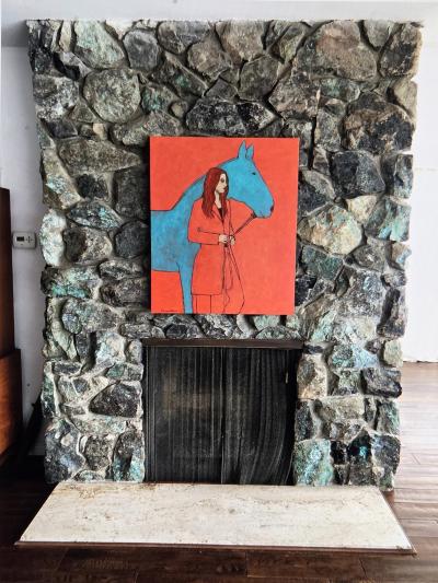 James Strombotne James Strombotne painting Horsewoman in Red 2016