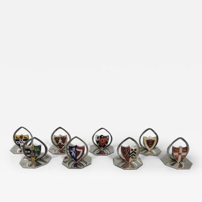 James William Benson Set of 8 English Place Card Holders with Oxbridge Arms