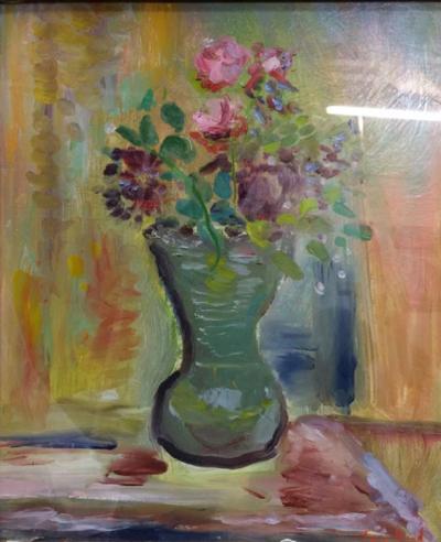 Jamie Boyd Flowers in Green Vase