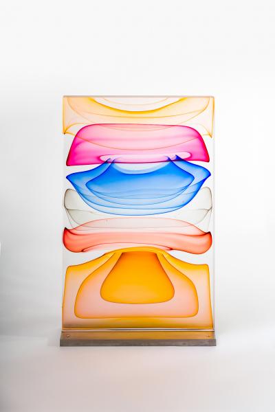 Jamie Harris Infusion Block in Ambers Ruby Blue and Orange