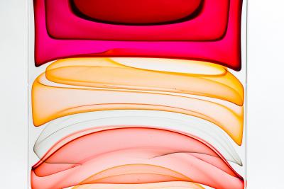 Jamie Harris Infusion Block in Reds Ambers and Aurora