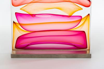 Jamie Harris Infusion Block in Reds Ambers and Aurora