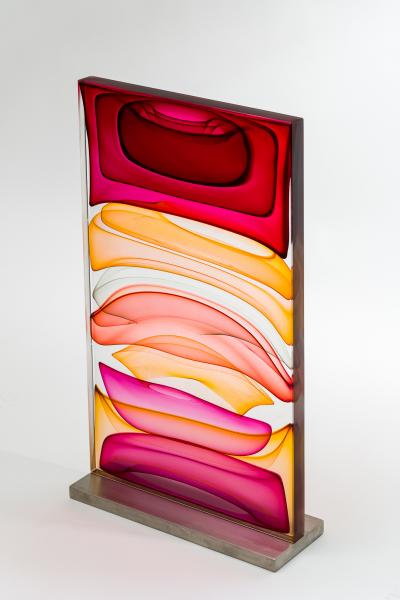 Jamie Harris Infusion Block in Reds Ambers and Aurora