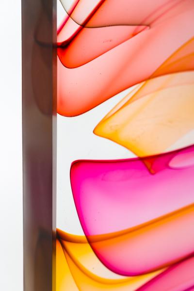 Jamie Harris Infusion Block in Reds Ambers and Aurora