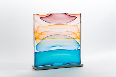 Jamie Harris Jamie Harris Infusion Block in Purple Aubergine Amber and Aqua USA 2022