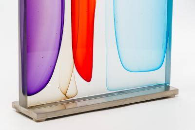 Jamie Harris Jamie Harris Infusion Block in Purple Brown Red and Light Blues USA 2015