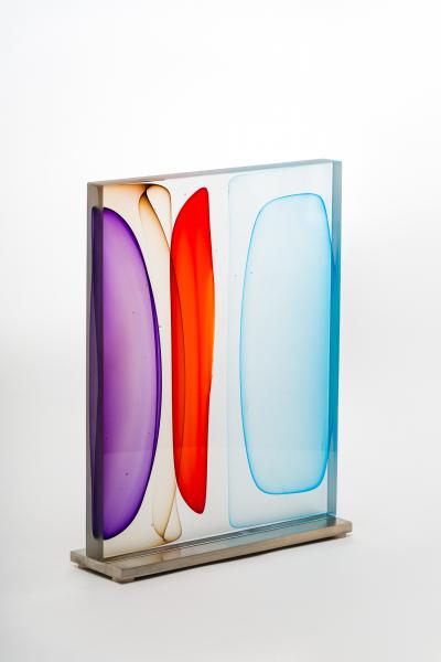 Jamie Harris Jamie Harris Infusion Block in Purple Brown Red and Light Blues USA 2015