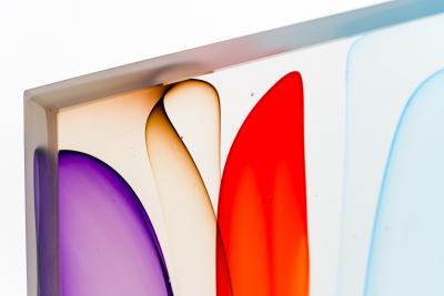 Jamie Harris Jamie Harris Infusion Block in Purple Brown Red and Light Blues USA 2015