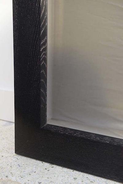 Jamie Herzlinger Large Ebonized and Limed Oak Mirror Jamie Herzlinger