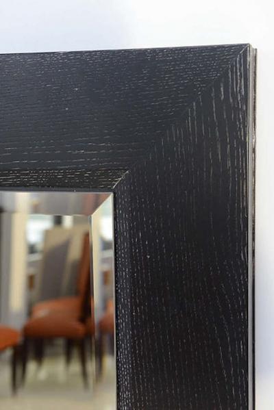 Jamie Herzlinger Large Ebonized and Limed Oak Mirror Jamie Herzlinger