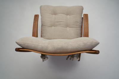 Jan Den Drijver Dutch Modern High Back Chair by Jan den Drijver for De Stijl The Hague 1950s
