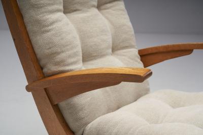 Jan Den Drijver Dutch Modern High Back Chair by Jan den Drijver for De Stijl The Hague 1950s