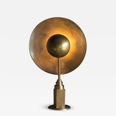 Jan Garncarek Metropolis Brass Table Lamp by Jan Garncarek