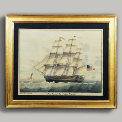 Jan Mooy Portrait of the American Ship Falcon 