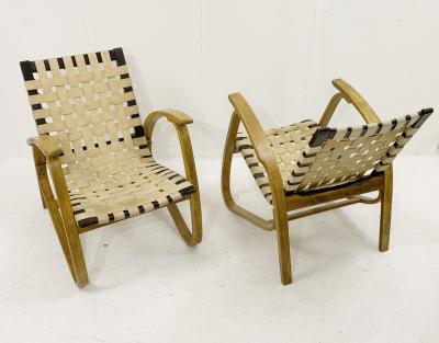 Jan Vanek Pair of Mid Century Bentwood Armchairs by Jan Vanek for UP Z vody