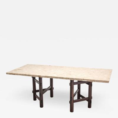 Jan Vlug Modern Terazzo Marble Dining Table by Jan Vlug Belgium 1970s