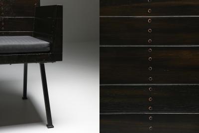Jan de Jong Modernist Armchair by Dom Hans van der Laan Netherlands 1960s