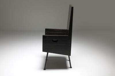 Jan de Jong Modernist Armchair by Dom Hans van der Laan Netherlands 1960s