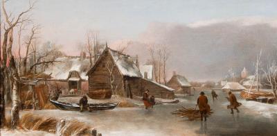 Jan van de Capelle Historic Winterscene
