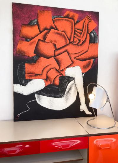 Jane Birkin sur Colombo Oil Painting by Georges Collignon