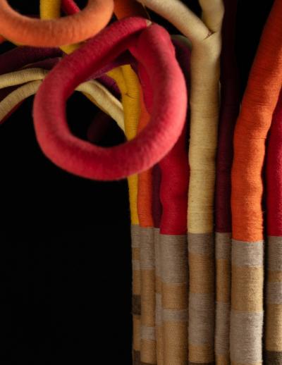 Jane Knight Large Scale Freestanding Fiber Art Sculpture by Jane Knight Titled The Tree