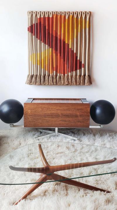 Jane Knight Oblique Ombre Textile Art Work by Fiber Artist Jane Knight 1970s