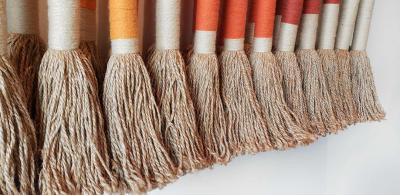 Jane Knight Oblique Ombre Textile Art Work by Fiber Artist Jane Knight 1970s