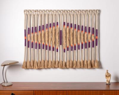 Jane Knight Textile Installation Titled Eye by Detroit Fiber Artist Jane Knight 1970s