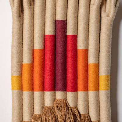 Jane Knight Ziggurat Fiber Wall Sculpture Artists Private Collection 1970s