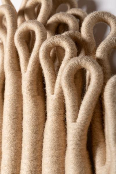 Jane Knight Ziggurat Fiber Wall Sculpture Artists Private Collection 1970s