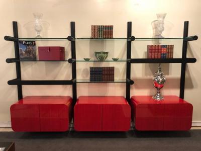 Janet Schwietzer Pace Collection Obra Wall Unit Janet Schwietzer Three Section Illuminated