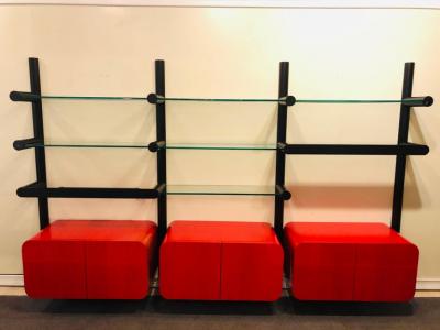 Janet Schwietzer Pace Collection Obra Wall Unit Janet Schwietzer Three Section Illuminated