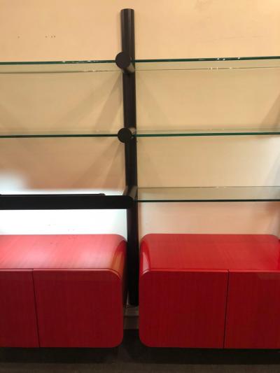 Janet Schwietzer Pace Collection Obra Wall Unit Janet Schwietzer Three Section Illuminated