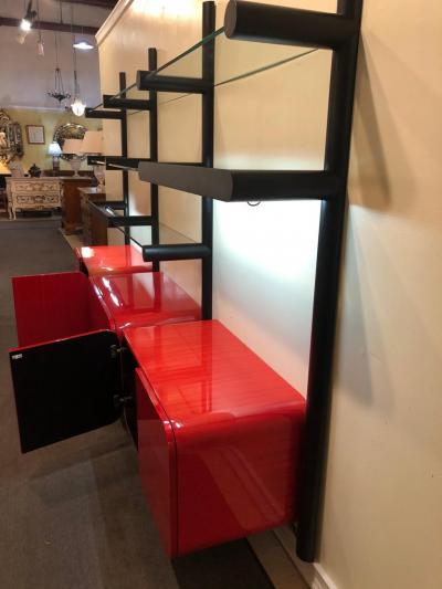 Janet Schwietzer Pace Collection Obra Wall Unit Janet Schwietzer Three Section Illuminated