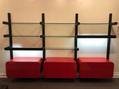 Janet Schwietzer Pace Collection Obra Wall Unit Janet Schwietzer Three Section Illuminated