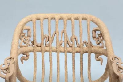 Janne Schimmel Goo Lounge Chair Wooden Chair with Ornamental Features Schimmel Schweikle