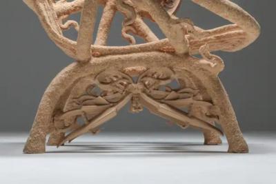 Janne Schimmel Goo Lounge Chair Wooden Chair with Ornamental Features Schimmel Schweikle