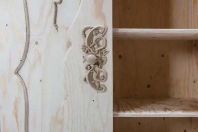 Janne Schimmel Wood Blend Cabinet Ornamental Round Edge Plywood Cabinet Schimmel Schweikle